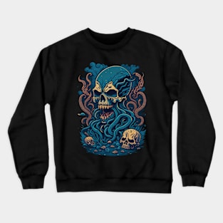 kraken with skull Crewneck Sweatshirt